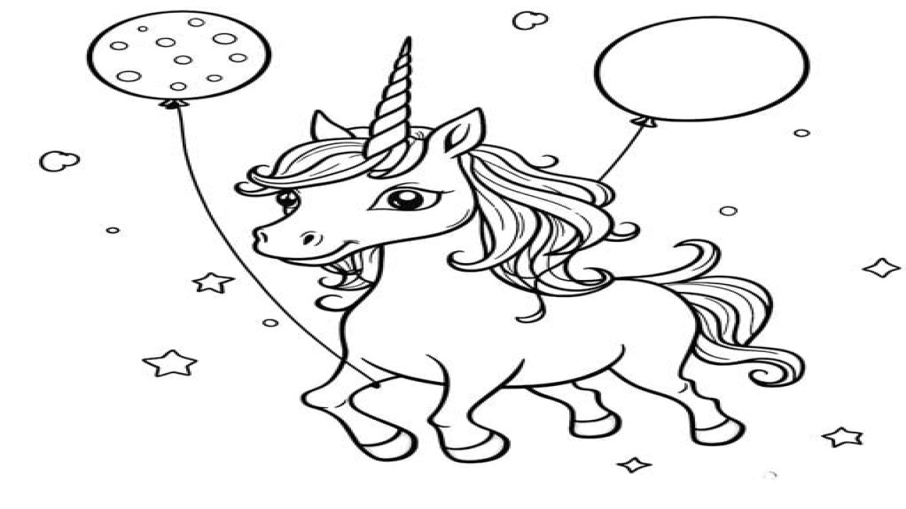 Cute Kawaii Unicorn coloring page free